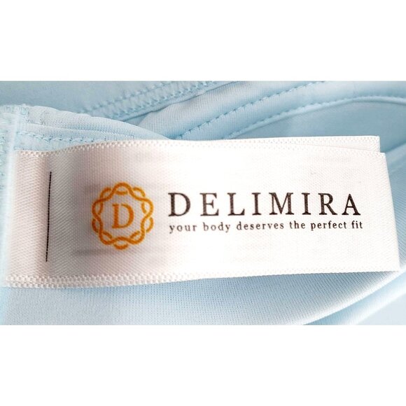 DELIMIRA W693 Women's Seamless Wireless Padded Bra Size 34B Baby Blue NWT - Picture 6 of 8
